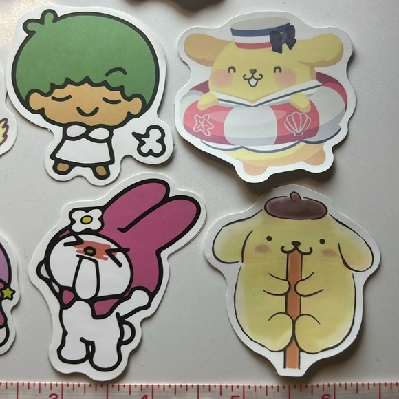 Sanrio 8 sticker bundle super cute!! My Melody/Pompompurin/Little Twin Stars - Picture 5 of 5